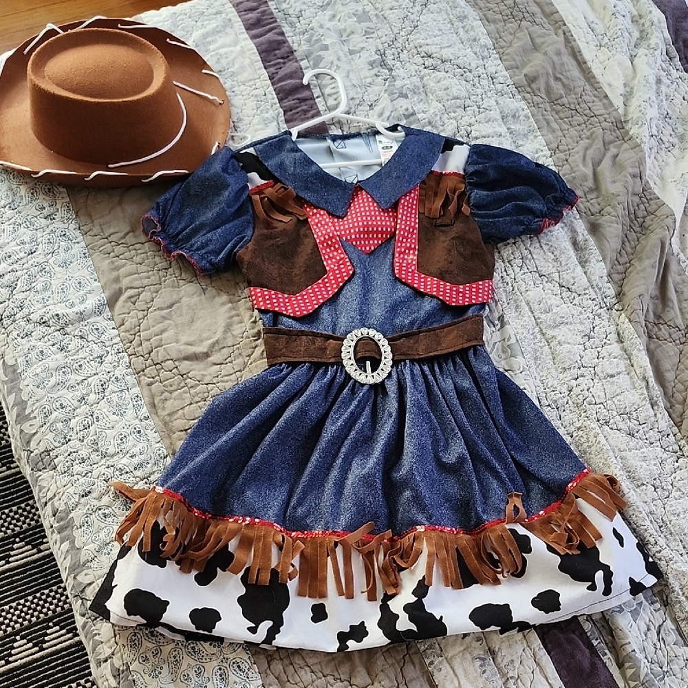 Kids Western Cowgirl Costume with Hat